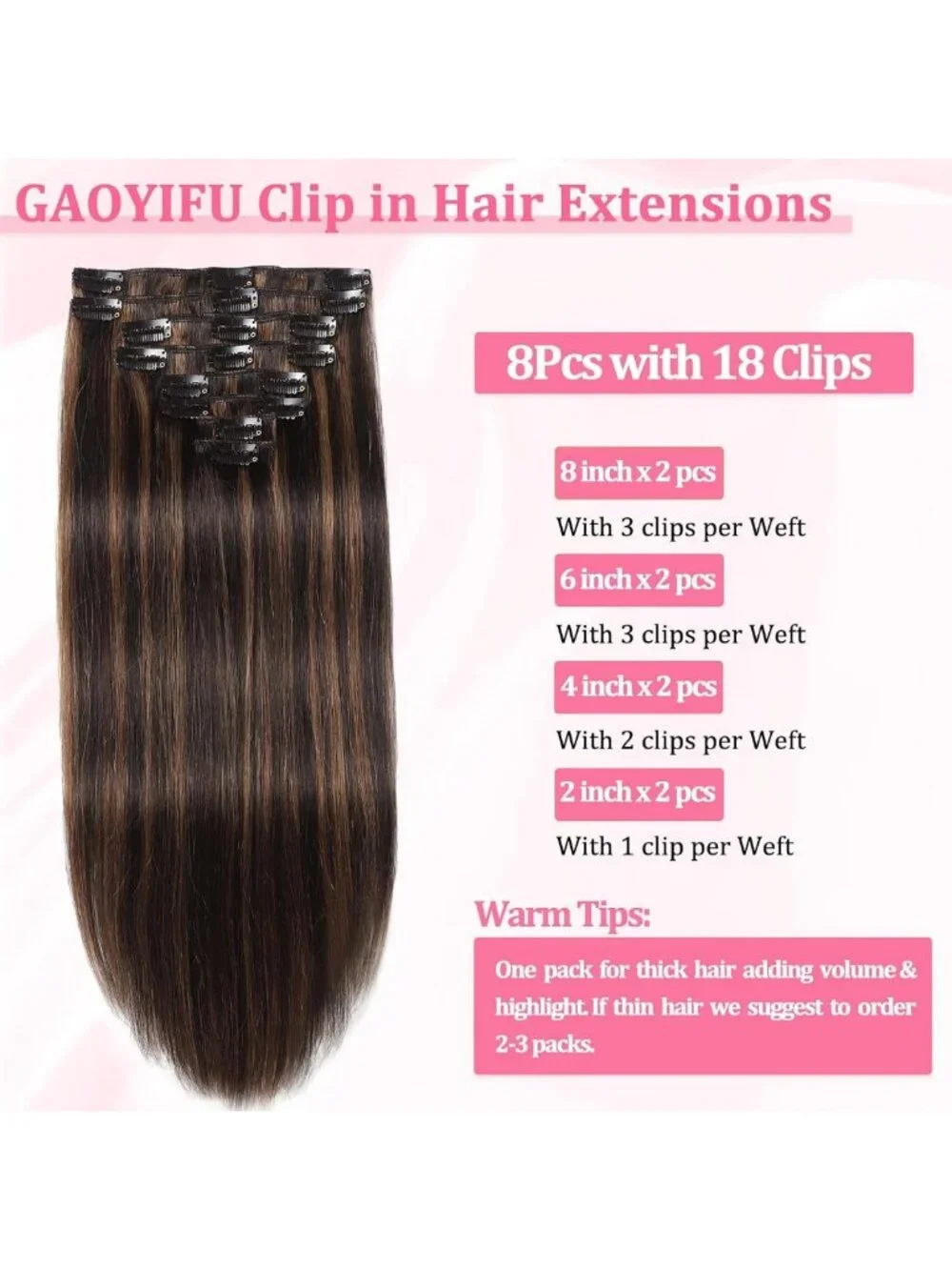 Seamless Clip-In Hair Extensions 16